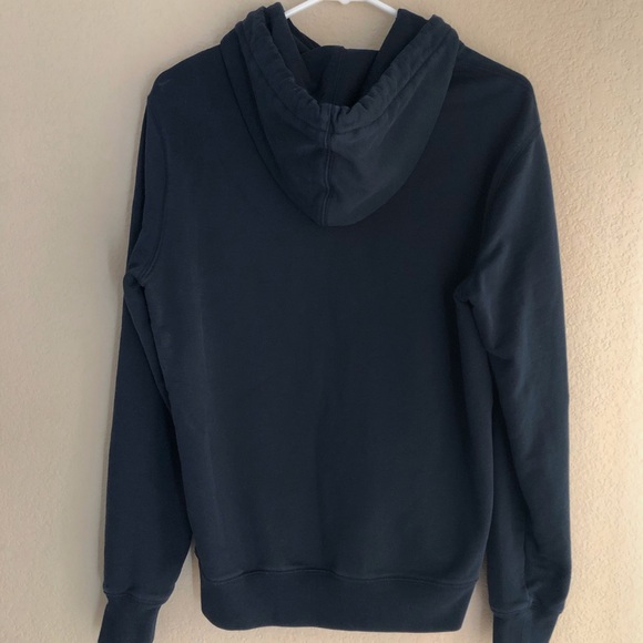 Everlane Unisex Uniform Hoodie Sweatshirt Pullover Terry Navy Blue - Picture 2 of 5